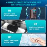 SUNLU 2KG Water-Washable ABS-Like Resin, Combines Toughness & Easy Wash, Non-Brittle High Precision Resin with Low Shrinkage & Fast Curing, for Most LCD/DLP/SLA 3D Printers, 2000G Grey