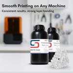 Siraya Tech Magna Durable Clear Resin – Tough & High Impact Resistance, Ultra-Fast Printing at 200um Layers, See-Thru Capable & Colorable 3D Printing Resin for Engineering (1kg)