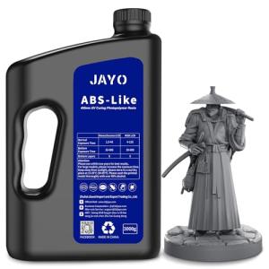 JAYO ABS-Like 3D Printer Resin Dark Grey 3000g, 405nm UV Curing Photopolymer Resin for MSLA DLP LCD Impresora with High Strength and Toughness, Low Viscosity