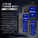 JAYO ABS-Like 3D Printer Resin Dark Grey 3000g, 405nm UV Curing Photopolymer Resin for MSLA DLP LCD Impresora with High Strength and Toughness, Low Viscosity