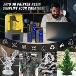 JAYO ABS-Like 3D Printer Resin Dark Grey 3000g, 405nm UV Curing Photopolymer Resin for MSLA DLP LCD Impresora with High Strength and Toughness, Low Viscosity