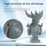 FUNCRECOL 16K Upgraded Standard Photopolymer Resin, 405nm Fast UV-Curing 3D Printer Resin, Low Odor High Precision 3D Printing Resin for LCD/DLP/MSLA 3D Printer, Grey 1000g