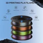 PLA Filament Bundle, 1.75mm Silk PLA Filament Tricolor Gradient PLA, 3D Printer Filament Dimensional Accuracy +/-0.02mm, 250g x 4 Spools,Fit for 3D Printers and 3D Pens