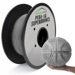 PEBA Filament 1.75mm Full 1kg SpoolHaus Super Bounce | High Rebound Flexible Filament | The Super TPU 78% Energy Return | Bouncy Airless Basketball 3D Printer Filament Lightweight Grey 1kg