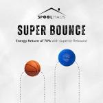 PEBA Filament 1.75mm Full 1kg SpoolHaus Super Bounce | High Rebound Flexible Filament | The Super TPU 78% Energy Return | Bouncy Airless Basketball 3D Printer Filament Lightweight Grey 1kg