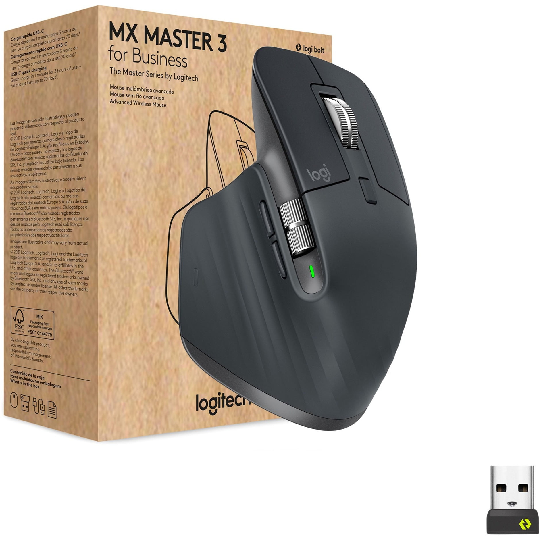 Logitech MX Master 3 Business Mouse - Graphite