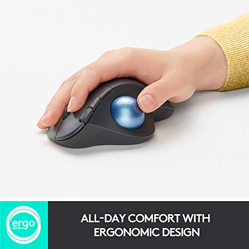 Wireless Ergonomic Trackball Mouse for Windows & Mac