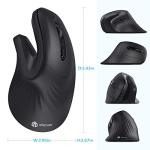 iClever Vertical Ergonomic Wireless Mouse with DPI Settings