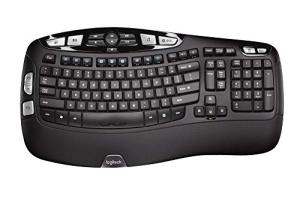 Logitech K350 Ergonomic Wireless Keyboard - Black