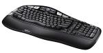 Logitech K350 Ergonomic Wireless Keyboard - Black