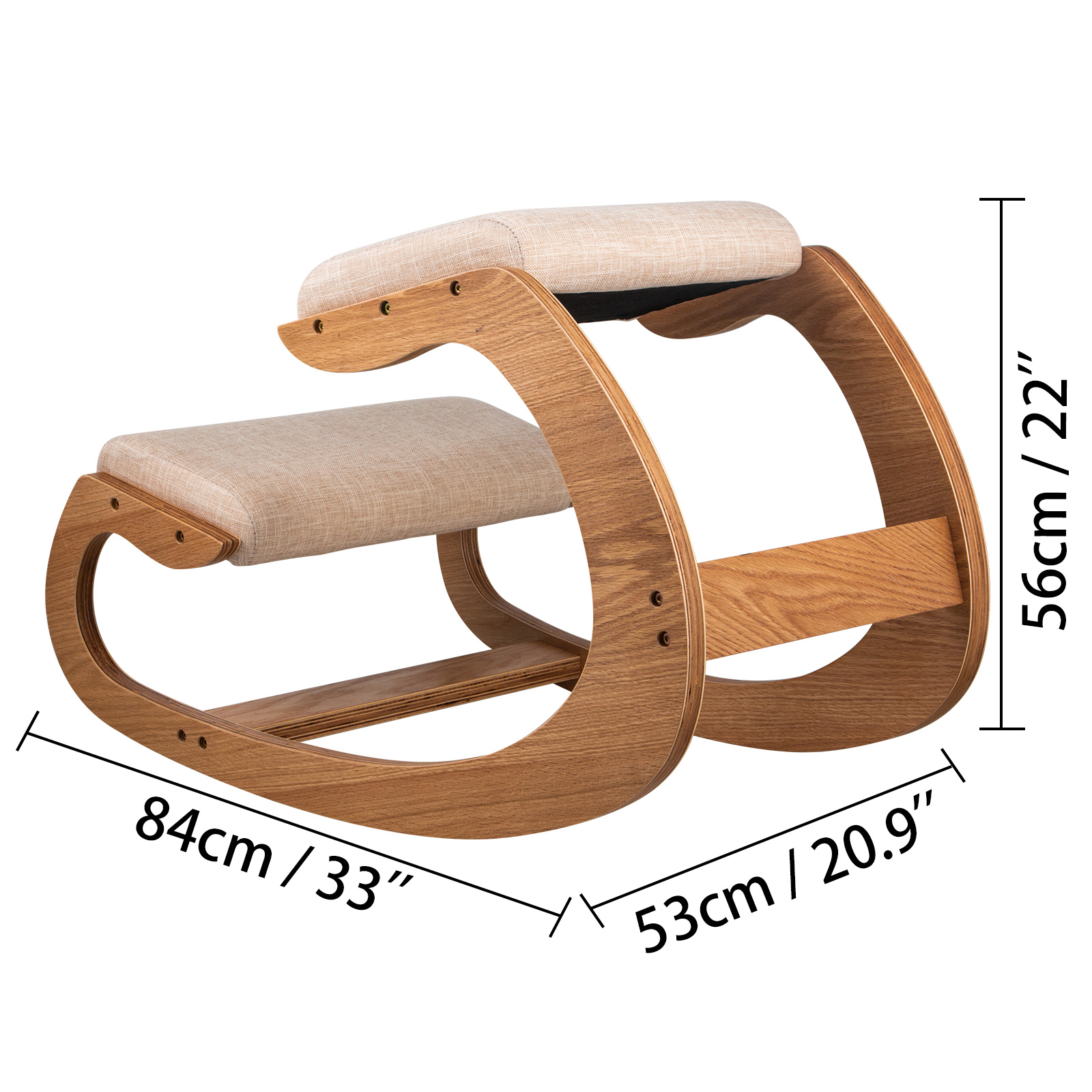 Ergonomic Kneeling Rocking Chair for Posture