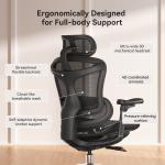 SIHOO Mid-Back Ergonomic Office Chair - Gray