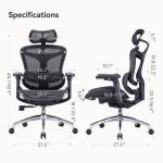 SIHOO Mid-Back Ergonomic Office Chair - Gray