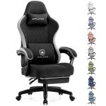 GTPLAYER Gaming Chair, Computer Office Chair with Pocket Spring Cushion, Linkage Armrests and Footrest, High Back Ergonomic Computer Chair with Lumbar Support Task Chair with Footrest(Black)