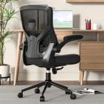 CYKOV Office Chair, High Back Desk Chair Adjustable Height and Ergonomic Design Home Office Computer Chair Executive Lumbar Support Padded Flip-up Armrest Swivel Task Chair