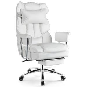 Ergonomic Executive Desk Chair with Footrest and Lumbar Support
