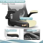 CYKOV Office Chair, High Back Desk Chair Adjustable Height and Ergonomic Design Home Office Computer Chair Executive Lumbar Support Padded Flip-up Armrest Swivel Task Chair