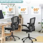 CYKOV Office Chair, High Back Desk Chair Adjustable Height and Ergonomic Design Home Office Computer Chair Executive Lumbar Support Padded Flip-up Armrest Swivel Task Chair