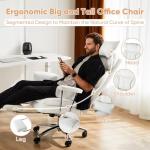 Ergonomic Executive Desk Chair with Footrest and Lumbar Support