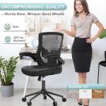 CYKOV Office Chair, High Back Desk Chair Adjustable Height and Ergonomic Design Home Office Computer Chair Executive Lumbar Support Padded Flip-up Armrest Swivel Task Chair