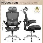 DEVAISE Ergonomic Black Home Office Desk Chair