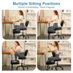 Cross Legged Office Chair, Ergonomic Cloud Criss Cross Desk Chair, Meditation Chair with Wheels, Height Adjustable Seat for ADHD, Wide Kneeling Chair with Back Support