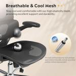 DEVAISE Ergonomic Black Home Office Desk Chair