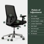 Ergonomic Office Chaise with Adjustable Lumbar Support