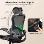 DEVAISE Ergonomic Black Home Office Desk Chair