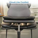 Cross Legged Office Chair, Ergonomic Cloud Criss Cross Desk Chair, Meditation Chair with Wheels, Height Adjustable Seat for ADHD, Wide Kneeling Chair with Back Support