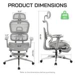High Back Mesh Ergonomic Office Chair with Footrest