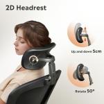 DEVAISE Office Chair High Back Mesh Ergonomic Desk Chair with Flip-up Armrests, Adjustable Headrest and Lumbar Support, Black