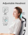 Hbada Ergonomic Office Chair with 3D Adjustable Armrests, Adjustable Lumbar Support High Back for Computer Chair, Big and Tall Mesh Office Chair, Home Office Desk Chairs White
