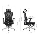 Hbada Ergonomic Office Chair with Lumbar Support and Footrest