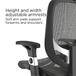 STAPLES Hyken Ergonomic Swivel Task Chair, Adjustable with Breathable Mesh & Lumbar Support, Perfect for Home & Office, Charcoal Gray