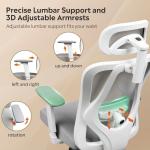 DEVAISE White Ergonomic Office Chair