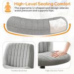 DUMOS Criss Cross Chair Legged Office Wide Comfy Desk Seat, No Wheels Armless Computer Task Seating, Swivel Vanity Home Height Adjustable