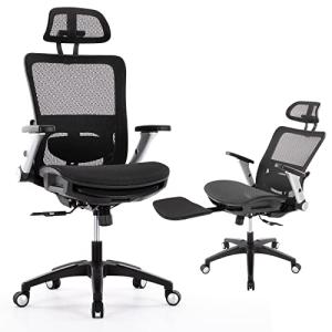 COLAMY Ergonomic Mesh Office Chair with Footrest