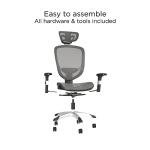 STAPLES Hyken Ergonomic Swivel Task Chair, Adjustable with Breathable Mesh & Lumbar Support, Perfect for Home & Office, Charcoal Gray