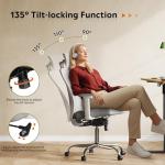 DEVAISE White Ergonomic Office Chair