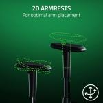 Razer Iskur V2 X Ergonomic Gaming Chair: Built-in Lumbar Support - Widened Seat Base - High Density Foam Cushions - Adjustable 152 Degree Recline - 2D Armrests - Plush Fabric Finish - Black