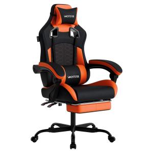 Ergonomic Gaming Chair with Massage and Footrest