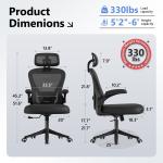 Ergonomic Executive Chair with Lumbar Support Mesh Home Office Chair Desk Chair
