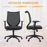 Ergonomic Office Chairs Home Task Desk Chair with Adjustable Arms Computer Chair