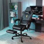 Ergonomic Gaming Chair with Footrest and Massage
