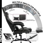 Ergonomic Gaming Chair with Footrest and Massage