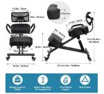 Adjustable Ergonomic Kneeling Chair with Back Support