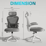 Ergonomic Office Chair High Back Computer Chair with Adjustable Lumbar Support