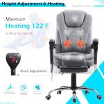 YODOLLA Ergonomic Reclining Chair with Heat & Massage