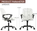 Ergonomic PU Leather Home Office Task Chair